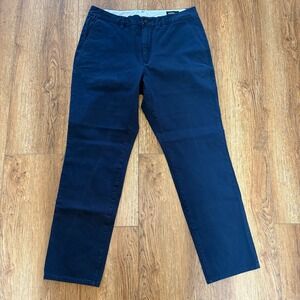 Bonobos Slim Fit Chino Pants Navy Blue Mens 34x30 Stretch Cotton Trousers Office